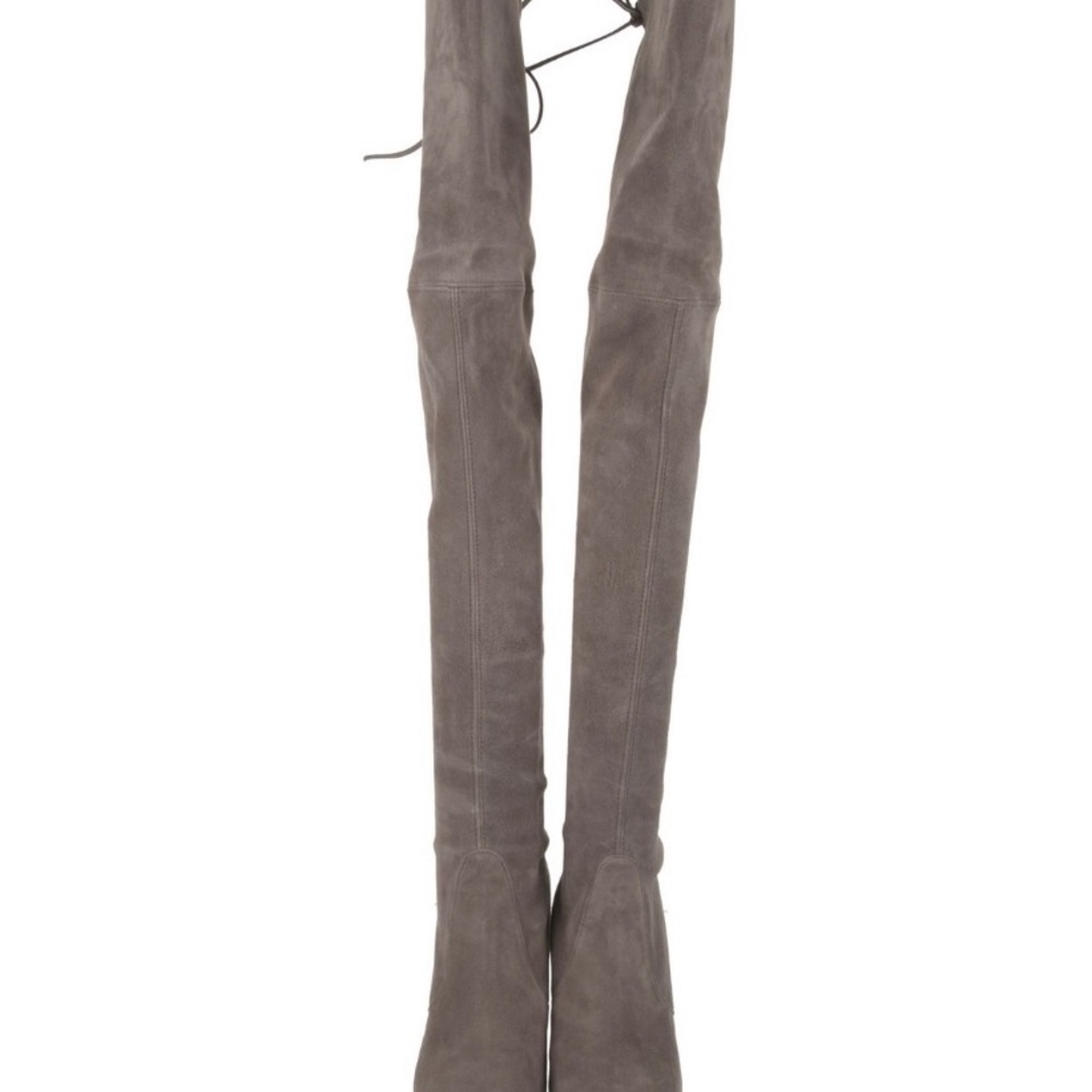 Stuart Weitzman Highland Boot Gray Suede Size 8 - image 2